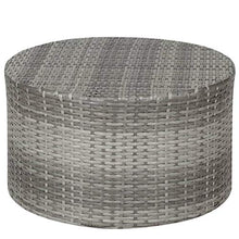 Tidyard Set 13 pz Divani da Esterno Giardino/Divano da Giardino Cuscini e LED in Polyrattan Grigio
