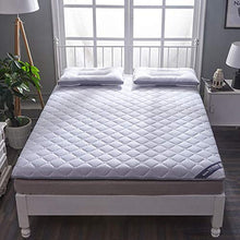 LERDBT Coprimaterassi, Protezioni e Topper Appartamento Home Studio Materasso futon Biancheria da Letto Sleeping Mat Piano Letti qualità dell'hotel (Colore : Bianca, Dimensione : 90x200cm)