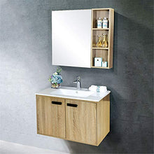 ZoSiP Set di Mobiletti Specchio e Lavabo Armadio per Il Bagno in Legno Multistrato Senza Laccato Cabinetto per lavabo Combinato per lavabo Combinato (Color : Brown, Size : 47x71x48cm)