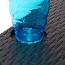 Relaxdays Tavolino per Balcone Pieghevole Modello Bastian in Ottica Rattan, Nero, 63x60x84 cm