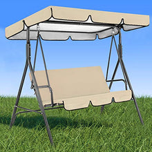 Altalena Sedia Impermeabile Top Copertura Giardino Amaca Tenda (Beige 3 Posti)