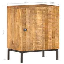 vidaXL Comodino 40x30x50 cm in Legno Massello di Mango
