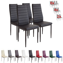 Albatros 2551 Milano - Sedia per Sala da Pranzo, Finta Pelle, Nero, Set di 4