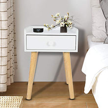 Dsrgwe Comodini Camera da Letto Comodino con Cassetto Armadietto per Stoccaggio per Stoccaggio Mobili Bianchi