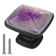 Decorative glitter silver and purple Pomelli per Porta Set di 4 Pomelli per Mobili Manopole per Cassetti Cucina Armadio Vetro