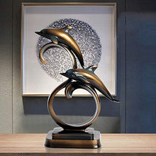 ERT Due Decorazioni del Delfino Circle Home Living Room Decorazioni del Mobile del Vino Moderna Semplice Creativo Resin Crafts
