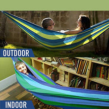 Ducomi Siesta - Amaca da Giardino e Campeggio in Robusta Tela di Cotone di Altà qualità e Resistenza - Portatile e da Esterno - Perfetta per Terrazza, Balcon e Giardino (Blue, 180 x 150 cm)