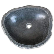 Estink Lavabo da appoggio in pietra naturale, 46-52 cm