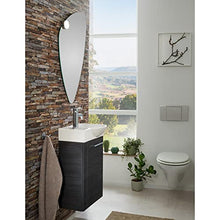 Fackelmann - Set di mobili da Bagno a LED per Ospiti Scuri, con lavandino e Specchio, 45 cm, 4 Pezzi