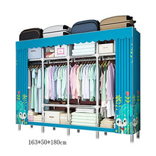 TWDYC Armadio Semplice Panno Armadio d'Acciaio Full Frame Ispessimento Bold Staccabile Doppio Guardaroba Tessuto Home