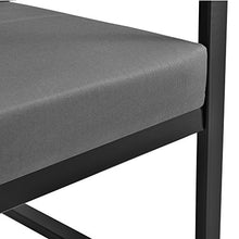casa.pro] Divano da Giardino - Sofa Esterno - 70 x 114 x 60 cm - Mobile da Giardino Imbottito - Grigio/Nero
