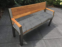 SuperKissen24. Cuscino Lungo per Panchina da Giardino 140x50 cm Resistente e Comodo per Panca da Esterno ed Interno - Grigio