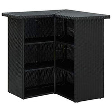 vidaXL Set Bar da Giardino 8 pz con Cuscini in Polyrattan Nero