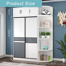 ZKHD Home Camera da Letto Armadio Combinazione, Armadio Moderno E Semplice Porta Scorrevole, Impianti Semplici Armadio di Stoccaggio, con Armadio Laterale E Cabinet Superiore,100 * 50 * 200cm