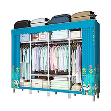 TWDYC Armadio Semplice Panno Armadio d'Acciaio Full Frame Ispessimento Bold Staccabile Doppio Guardaroba Tessuto Home