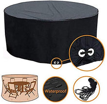 N / A mobili coperture mobili di Copertura da Giardino in Rattan Giardino Esterno Rotondo Impermeabile e Facile da Indossare Copertura 25 Altezza in Giardino mobili (Colore, Nero, Dimension.