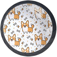 Bel modello di osso di cani Corgi Pomelli per Porta Set di 4 Pomelli per Mobili Manopole per Cassetti Cucina Armadio Vetro