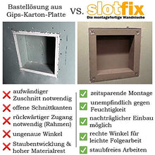 Slotfix - Nicchia da parete - piastrellabile – barra centrale variabile – iccia – 60 x 30 x 10 cm
