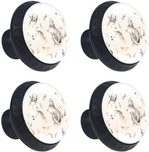 Cervo di Boho Nursery Fox Pomelli per Porta Set di 4 Pomelli per Mobili Manopole per Cassetti Cucina Armadio Vetro