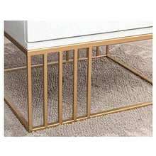 Comodino Comodino con Metal Gold Frame 2 cassetti Comodino Mobili Camera da Letto per Divano Letto Camera da Letto (Color : White, Size : 45x40x50CM)