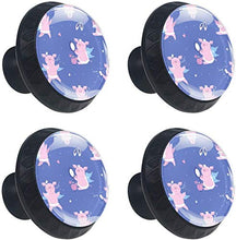 Trucco rosa di danza del sonno di angelo del maiale Pomelli per Porta Set di 4 Pomelli per Mobili Manopole per Cassetti Cucina Armadio Vetro