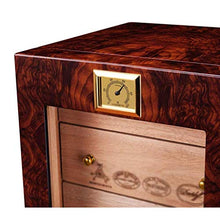 SCDZS Portable Cigar Humidor Desktop - Cigar Box Valigia con igrometro e umidificatore