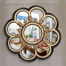 Specchio di Bellezza Rotondo Francese Europeo per Trucco HD, Semplice Decorazione da Parete per Bagno da Appendere al Sole
