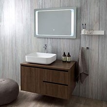 Kiamami Valentina Mobile Bagno SOSPESO SOTTOLAVABO 90 CM E Specchio LED Touch | Siena