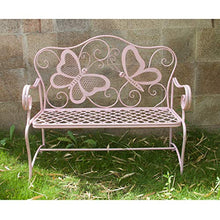 Creative LDF Panchine da Giardino, Vecchie Sedie in Metallo per Esterni in Ferro Battuto, Piccole Sedie Doppie per Balconi, Patio E Cortili, Parchi, Mobili da Giardino, 112x100x46cm