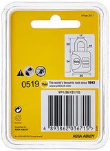Yale Lucchetto da viaggio a combinazione YP1/28/121/1G grigio, arco 28 mm, ideale per borse e valigie