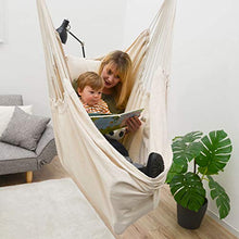 AMANKA - Sedia Pensile XXL con Scomparto Laterale e Cuscino - Amaca 220 x 120 cm Fino a 150kg