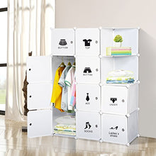 homcom Armadio Armadietto Guardaroba Scaffale 10 Cubi Mobiletto Modulare 111×47×145cm Bianco