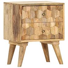 vidaXL Comodino 40x30x50 cm in Legno Massello di Mango