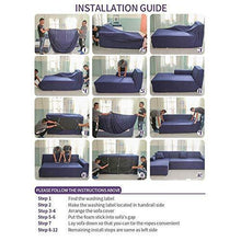 Abukjm - Copridivano per chaise longue a forma di L, in tessuto jacquard elastico, per divano ad angolo, per divano e divano, protezione per mobili (grigio, parte B-B 145-185 cm) - Arredi Casa