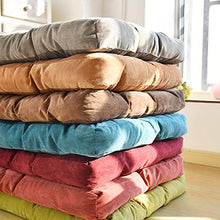MSM Tatami Cuscini di Seduta, Oversize Quadrata Futon Tinta Unita Thick da Terra Bovindo Balcone Yoga Bella Anca Cuscino per Sedia-Grigio 55x55x10cm