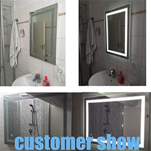 Turefans Specchio Bagno, Specchio Luce LED con Illuminazione Interruttore per Il Bagno, Bianco Freddo, 50 * 70cm
