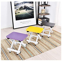 Sedia Pieghevole Multifunzionale in Legno massello Spesso Antiscivolo Portatile salvaspazio Panca Adatta per Barbecue, Spiaggia e Giardino Verde, Nero