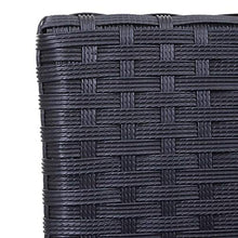 Mendler Salottino polyrattan HWC-G27 tavolino con 2X poltrone Antracite Cuscini Avorio