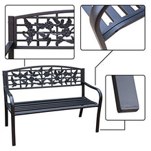 Banco Outddor Patio Metallo Parco (Color : Black)