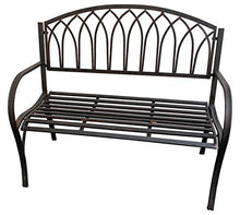 Moritz - Panchina da giardino a 2 posti, 110 x 98 x 55 cm, con decorazioni per giardino, terrazza, balcone