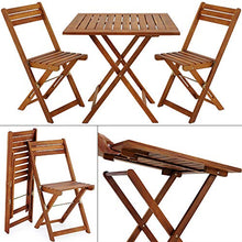 Deuba Set da balcone in acacia 3 pz tavolo e sedie da giardino esterno terrazza bar bistro salotto