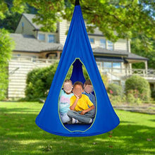 VDSOIUTYHFV Amaca ad Altalena a Dondolo per Bambini Sedia Sospesa Hanging per Interno e Esterno, capacità 80 kg Blu