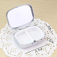 2 mini portapillole in metallo per viaggi, medicina, organizer portatile