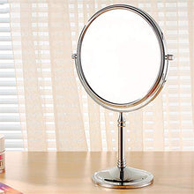 specchio trucco,specchio trucco,Specchio cosmetico bifacciale da tavolo 3x da 8 pollici, specchio ingranditore da bagno in stile europeo argento