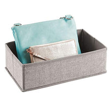 mDesign Set da 6 Scatole per armadio e cassetti – Comode scatole portaoggetti in tessuto – Flessibili portagiochi – grigio