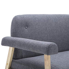 vidaXL Divano a 3 Posti in Tessuto Grigio Scuro Sofà Salotto Divanetto Canapè