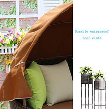 Lettino da Esterno in Vimini in Rattan, Sedie A Sdraio per Balcone, Baldacchino Retrattile, Divano Rotondo A Bordo Piscina, Divano Letto con Cuscini per Patio, Prato, Giardino, Cortile, Portico