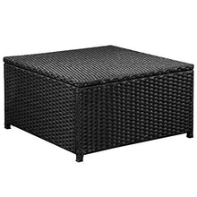 SKM Set Divani da Giardino 12 pz con Cuscini in Polyrattan Nero (62.6kg)