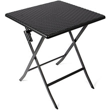 Vanage VG-8724 Tavolino, Plastica HDPE, Nero, 61.5 x 61.5 x 73 cm