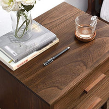 WALNUTA Comodino Nordico in Legno massello Comodino Color Noce, Comodino Semplice Armadio da Camera da Letto